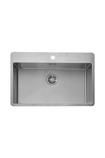 Secher Fredericia 700 BK2 køkkenvask 750 x 505  mm, Rustfrit stål